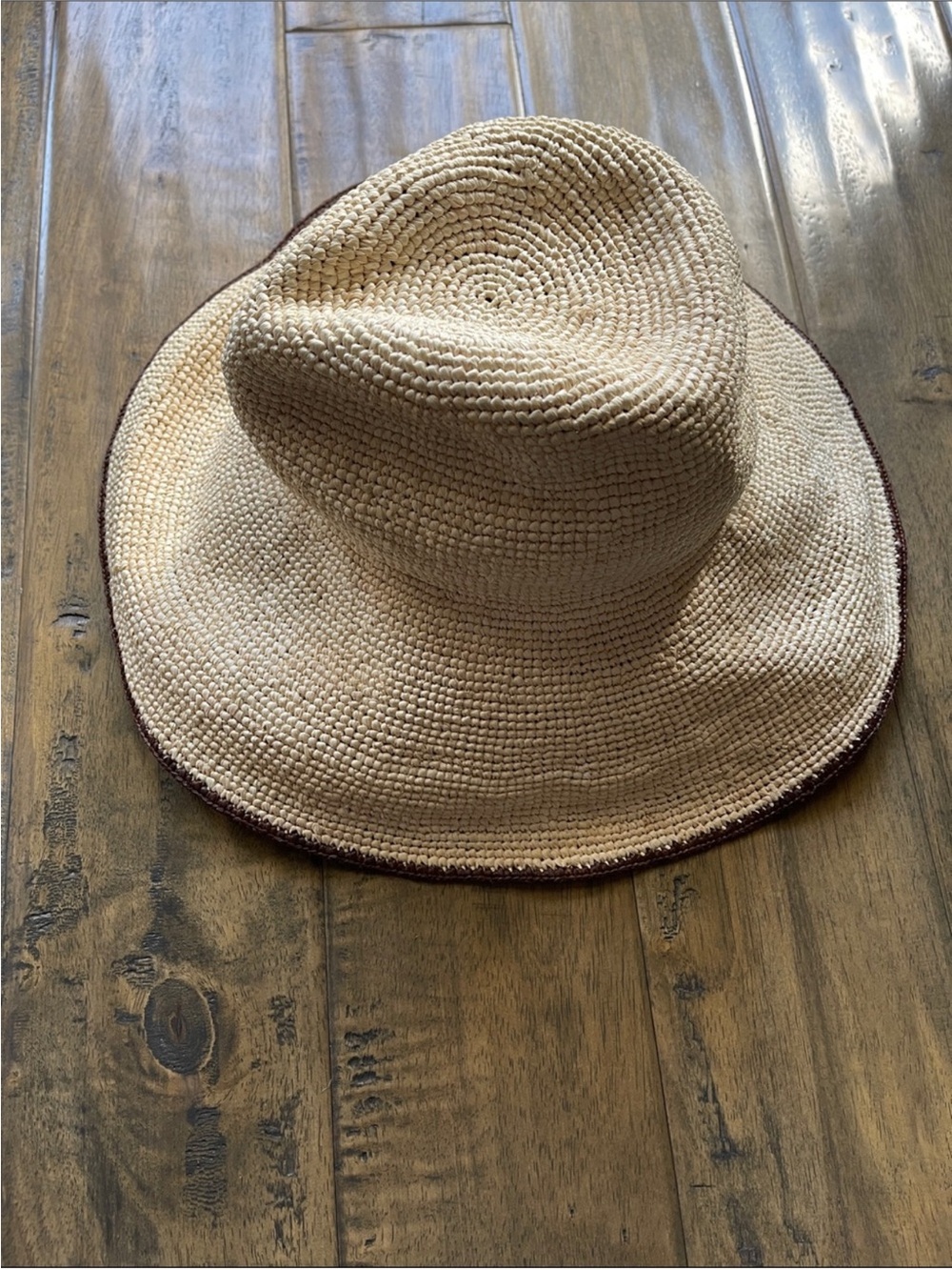 Janessa Leone Waverly Hat in Beach/Walnut - Picture 8 of 9
